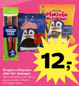 Kvickly Pingvin slikposer eller Go' stænger tilbud