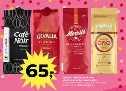 Kvickly Gevalia, Merrild, Cafe Noir eller Lavazza formalet kaffe tilbud
