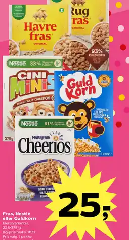 Kvickly Fras, Nestlé eller Guldkorn tilbud