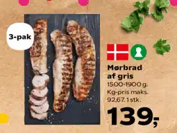 Kvickly Mørbrad af gris tilbud