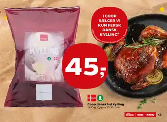 Kvickly Coop dansk hel kylling tilbud