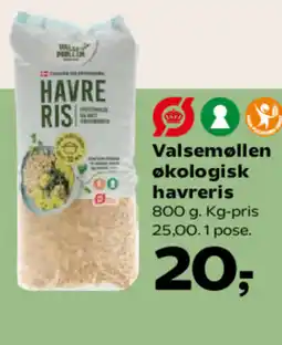 Kvickly Valsemøllen økologisk havreris tilbud