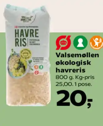 Kvickly Valsemøllen økologisk havreris tilbud