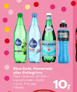 Kvickly Blue Keld, Powerade eller Pellegrino tilbud