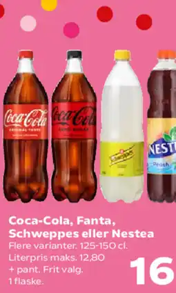 Kvickly Coca-Cola, Fanta, Schweppes eller Nestea tilbud
