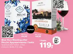Kvickly Blue Nun Riesling eller Piccini Appassimento i boks tilbud