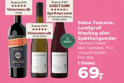 Kvickly Solco Toscana, Landgraf Riesling eller Spätburgunder tilbud