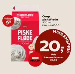 Kvickly Coop piskefløde tilbud