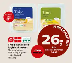 Kvickly Thise dansk øko- logisk skiveost tilbud