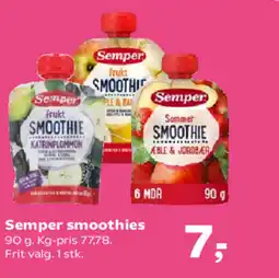 Kvickly Semper smoothies tilbud