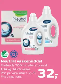 Kvickly Neutral vaskemiddel tilbud