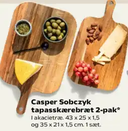 Kvickly Casper Sobczyk tapasskærebræt 2-pak* tilbud