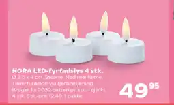 Kvickly NORA LED-fyrfadslys tilbud