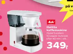 Kvickly Melitta kaffemaskine Model Excellent. tilbud