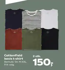 Kvickly Cottonfield basis t-shirt tilbud