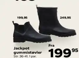 Kvickly Jackpot gummistøvler Str. 36-41. 1 par. tilbud