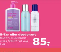 Kvickly B-Tan eller deodorant tilbud