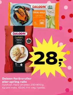 SuperBrugsen Daloon forårsruller eller spring rolls tilbud