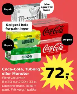 SuperBrugsen Coca-Cola, Tuborg eller Monster tilbud