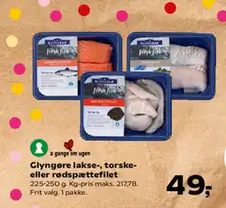 SuperBrugsen Glyngøre lakse-, torske- eller rødspættefilet tilbud