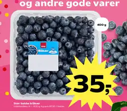 SuperBrugsen Stor bakke blåbær tilbud