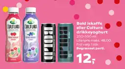 SuperBrugsen Bold iskaffe eller Cultura drikkeyoghurt tilbud