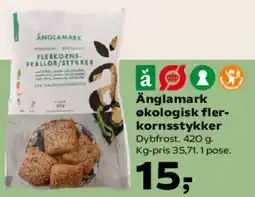 SuperBrugsen Änglamark økologisk fler- kornsstykker tilbud