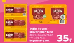 SuperBrugsen Tulip bacon i skiver eller tern tilbud
