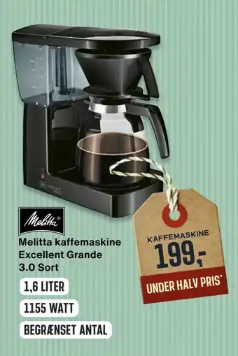 Melitta kaffemaskine Excellent Grande 3,0 Sort
