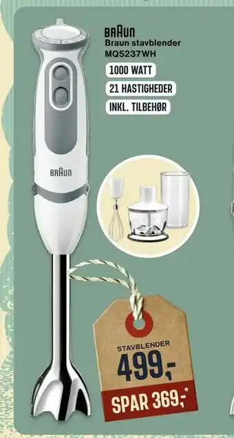 Skousen Braun stavblender MQ5237WH tilbud