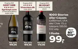 SuperBrugsen 1000 Stories eller Coyam tilbud