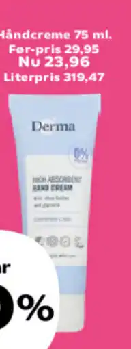 SuperBrugsen Derma Håndcreme tilbud