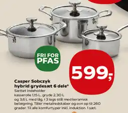 SuperBrugsen Casper Sobczyk hybrid grydesæt 6 dele tilbud