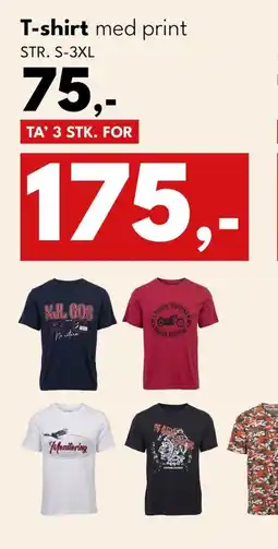 Dansk Outlet T-shirt med print tilbud