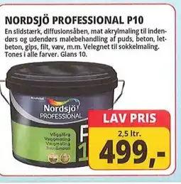 Farveland Nordsjö professional P10 tilbud