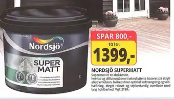 Farveland Nordsjö supermatt tilbud