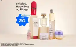 Matas Shiseido, Hugo Boss og Filorga tilbud