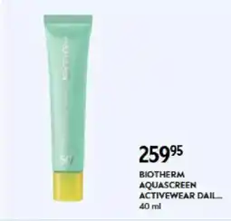 Matas BIOTHERM Aquascreen activewear daily tilbud