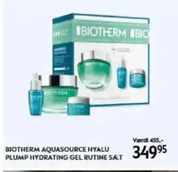 Matas BIOTHERM Aquasource hyalu plump hydrating gel rutine sæt tilbud