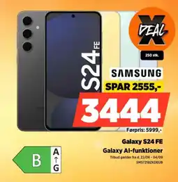 Power SAMSUNG Galaxy S24 FE Galaxy Al-funktioner tilbud