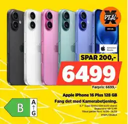 Power Apple iPhone 16 Plus 128 GB Fang det med Kamerabetjening. tilbud