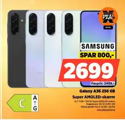 Power SAMSUNG Galaxy A36 256 GB Super AMOLED-skærm tilbud