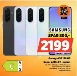 Power Galaxy A36 128 GB Super AMOLED-skærm tilbud