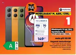 Power Moto g15 128 gb vegansk læderdesign tilbud