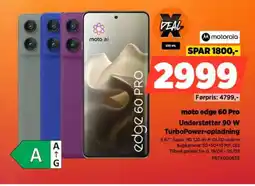 Power Motorola moto edge 60 pro understøtter 90 w turbopower-opladning tilbud