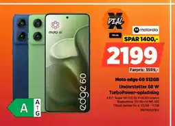 Power Motorola moto edge 60 512gb understøtter 68 w turbopower-opladning tilbud