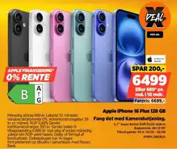 Power Apple iPhone 16 Plus 128 GB tilbud