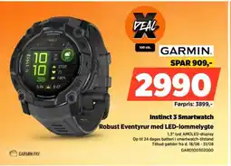 Power GARMIN Instinct 3 Smartwatch Robust Eventyrur med LED-lommelygte tilbud