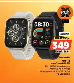 Power TRIACLE Smartwatch Vand- og støvafvisende (IP67) tilbud
