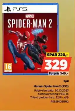 Power Spil Marvels Spider Man 2 (PSS tilbud